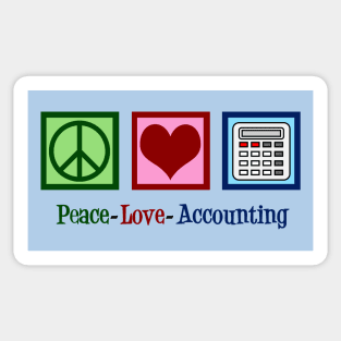 Peace Love Accounting Sticker